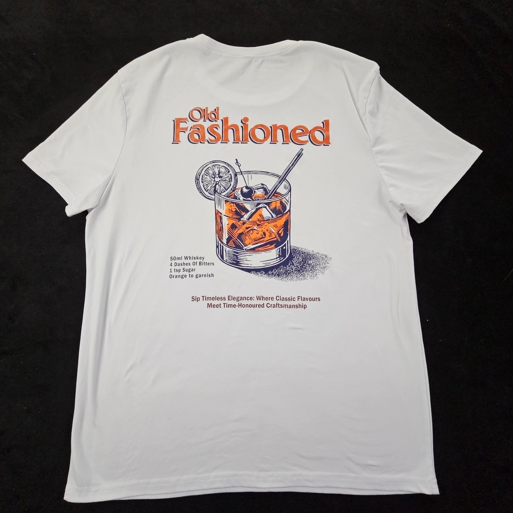 Old Fashioned Whiskey Bitters White Short Sleeve Performance T-Shirt Men's M